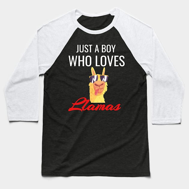 Just a boy who loves llamas Baseball T-Shirt by madani04